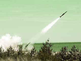 K-1P missile shot from a forest